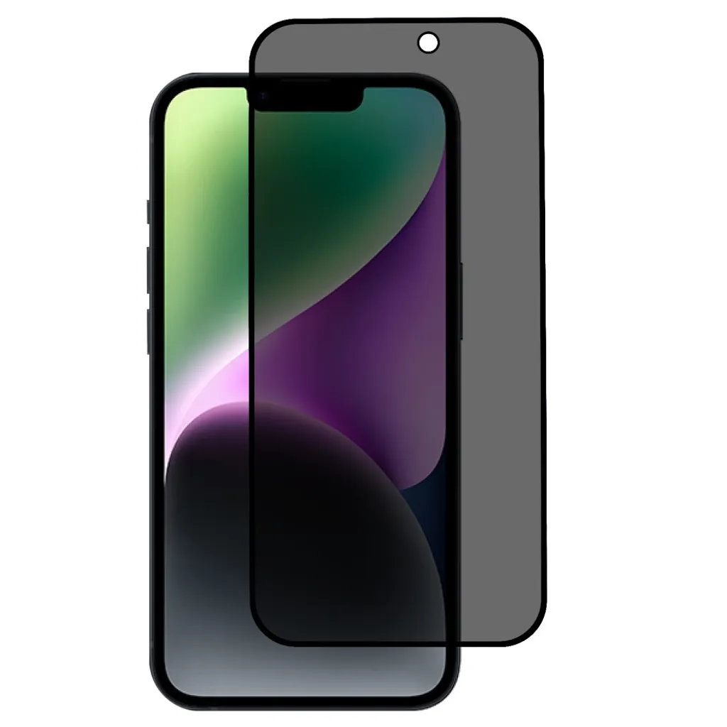 iPhone 15 Matt Privacy skärmskydd - Svart