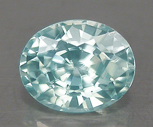 0,53 ct, piedra preciosa suelta de circón azul natural de corte ovalado muy bonita