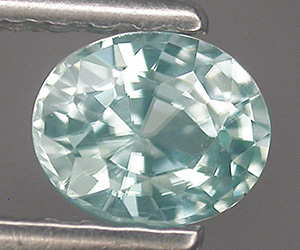 0,53 ct, piedra preciosa suelta de circón azul natural de corte ovalado muy bonita - 3
