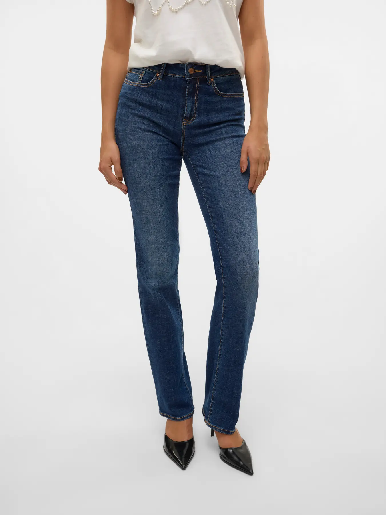 Vero Moda - Flash Rak Jeans Dark Blue 