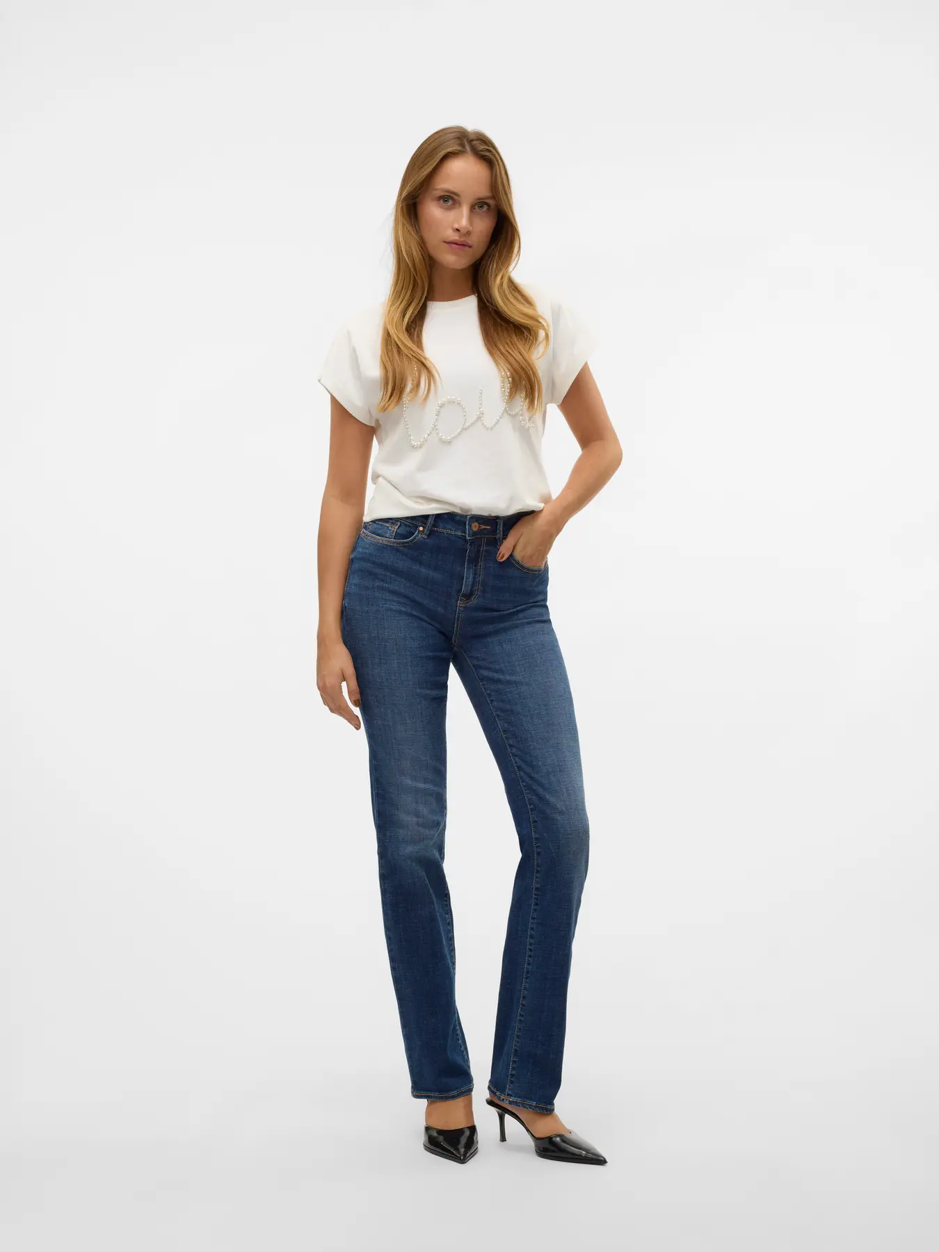 Vero Moda - Flash Rak Jeans Dark Blue  - 3