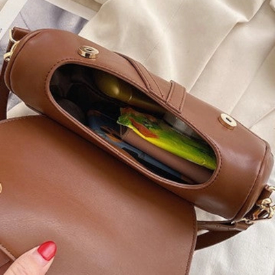 Saddle Shoulder Handbag AWST Intl Brown - 3