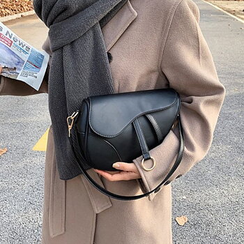 Saddle Shoulder Handbag AWST Intl Black