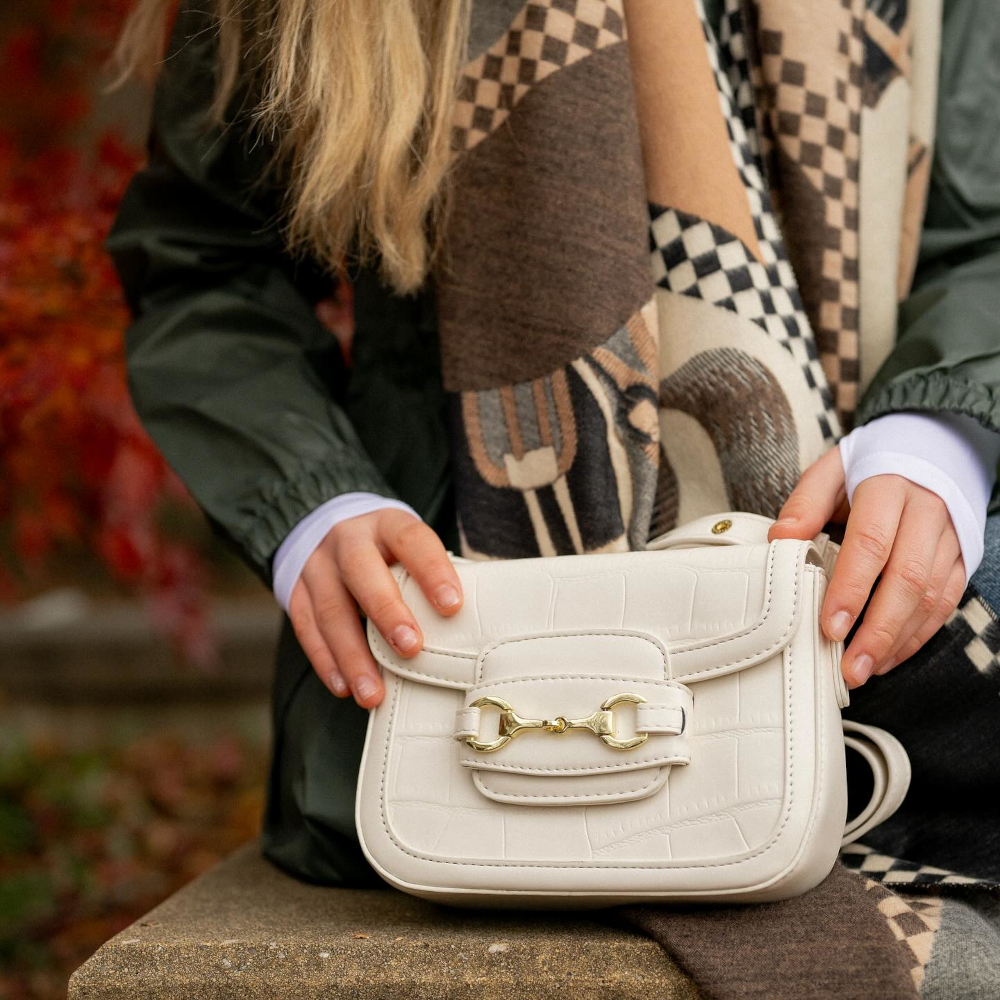 Shoulder Bag AWST Intl Snaffle Bit White - 2