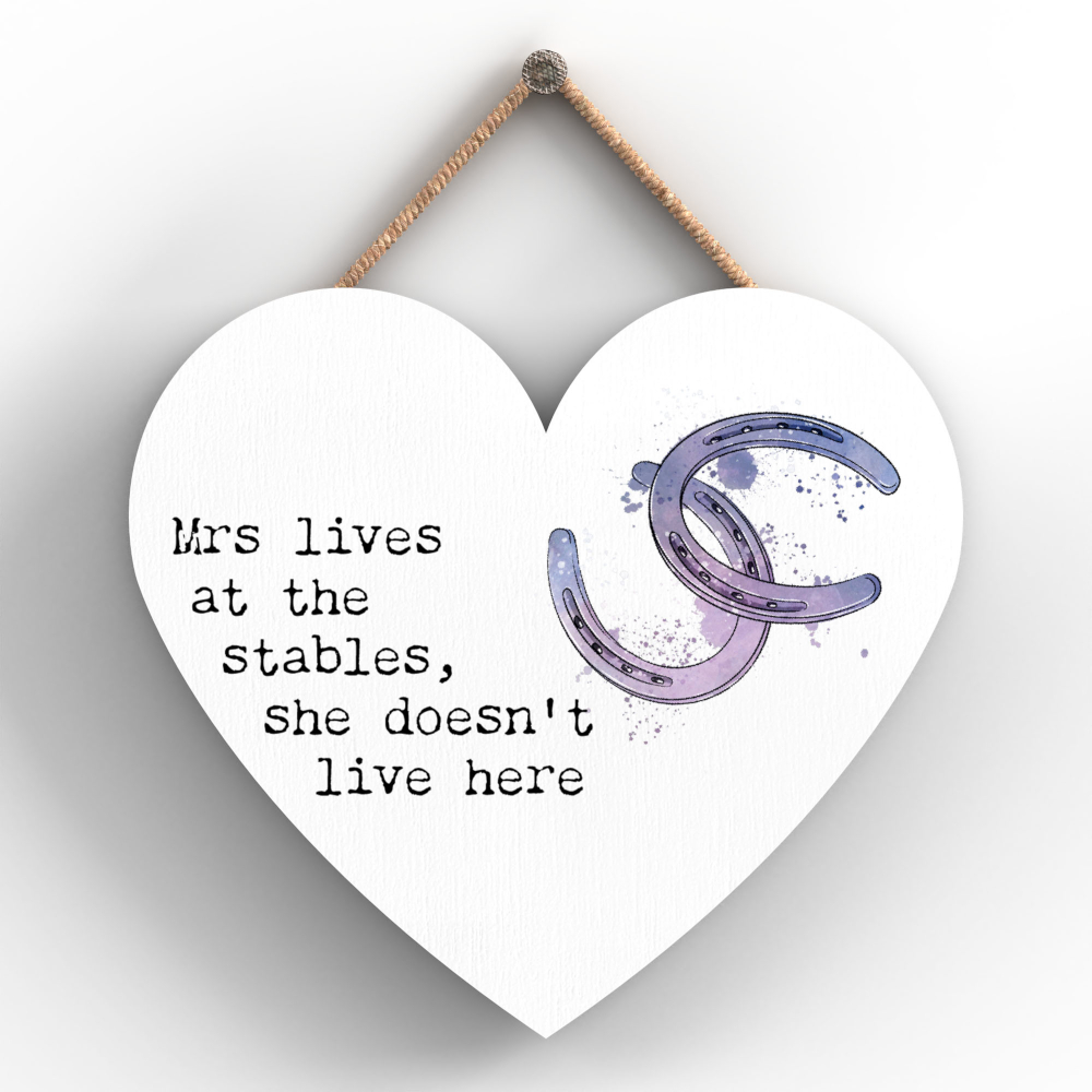 Wooden Heart Vivid Squid Horse Motif Mrs Lives At The Stables