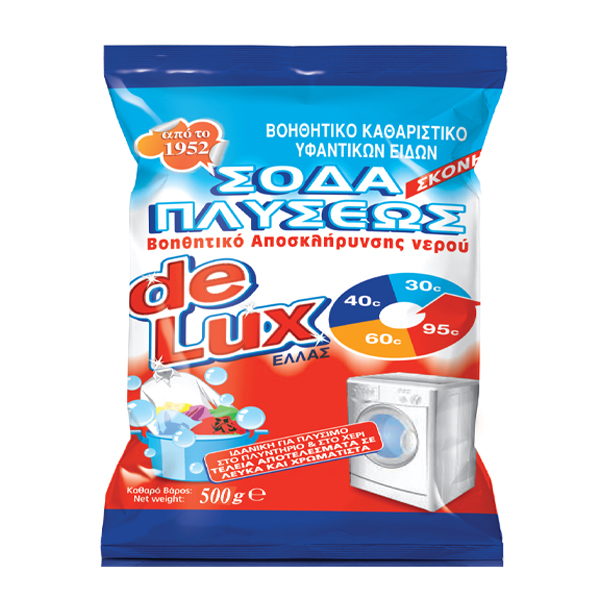 de Lux crystal shaped washing soda 900 g, intended for use in washing machines