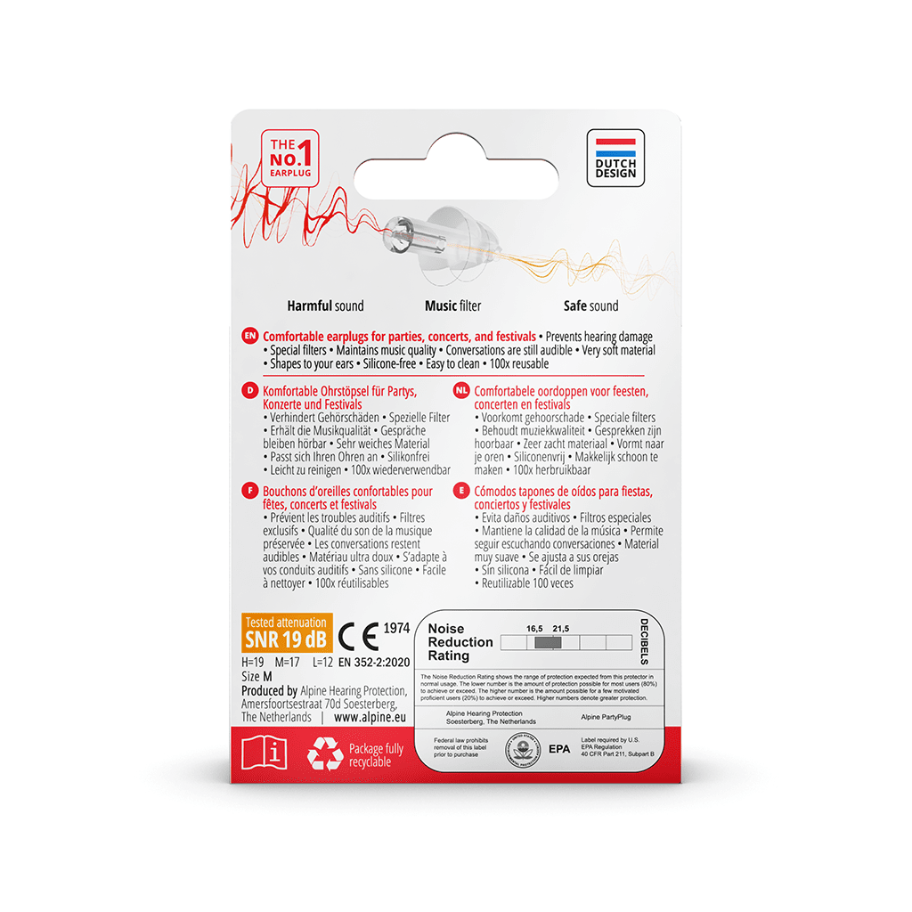 Alpine PartyPlug - Earplugs for parties - 6