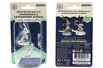 Critical Role Unpainted Miniatures: Westruun Militia Swordsman & Kraghammer Axeman