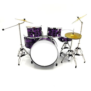 Mini trumset: "Purple Skulls" (Obs! Ej leksak för barn!)