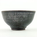 Isak Isaksson (2000s) Unique Chawan Bowl with Black Glaze 13 cm #54
