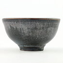 Isak Isaksson (2000s) Unique Chawan Bowl with Black Glaze 13 cm #54
