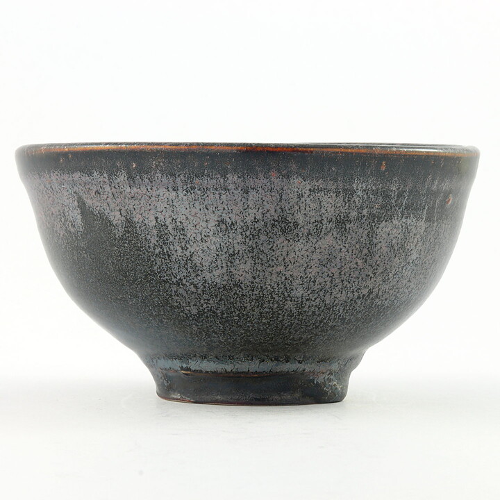 Isak Isaksson (2000s) Unique Chawan Bowl with Black Glaze 13 cm #54