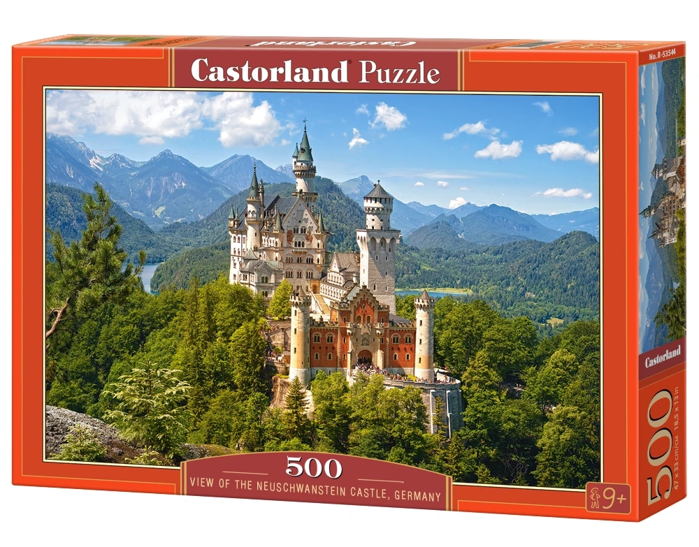 View of the Neuschwanstein Castel, Germany, 500 Bitar Castorland - 2