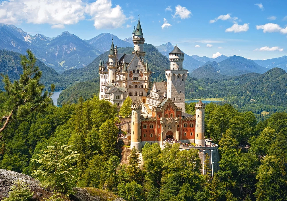 View of the Neuschwanstein Castel, Germany, 500 Bitar Castorland
