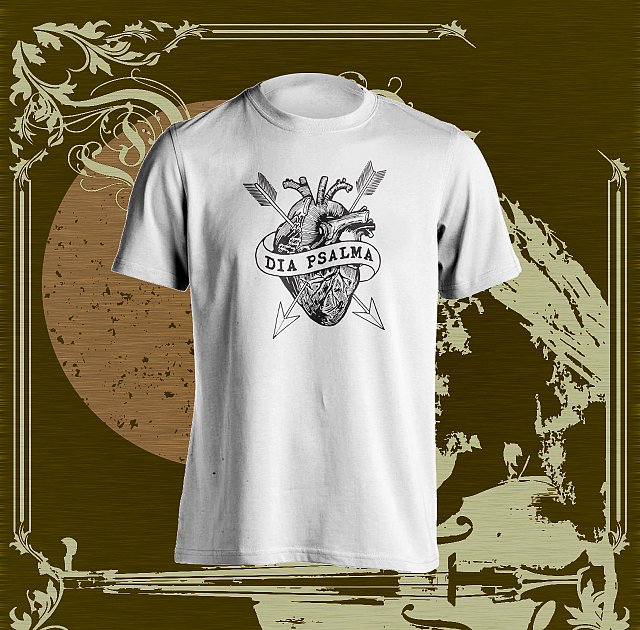 DIA PSALMA - Hjärta WHITE T-shirt