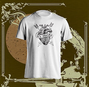 DIA PSALMA - Hjärta VIT T-shirt