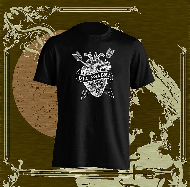 DIA PSALMA - Hjärta BLACK T-shirt