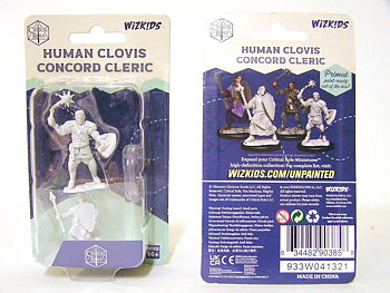 Critical Role Unpainted Miniatures: Human Clovis Concord Cleric Male