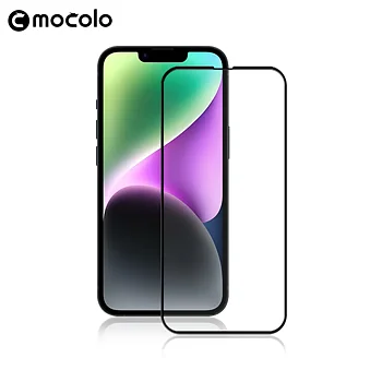 MOCOLO Skärmskydd i 2.5D Härdat Glas för iPhone 15 - Svart Ram