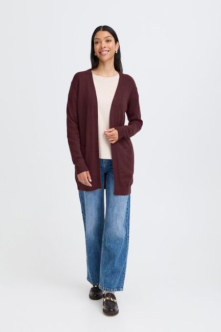 B Young  - Nonina Cardigan Vinröd - 4