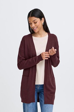 B Young  - Nonina Cardigan Vinröd