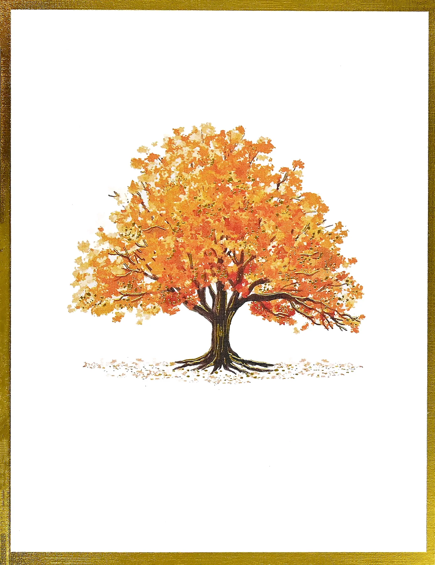 Watercolor Trees Premium Note Cards - 4