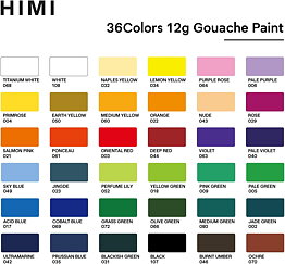 HIMI Twin Cup Gouache Set 36