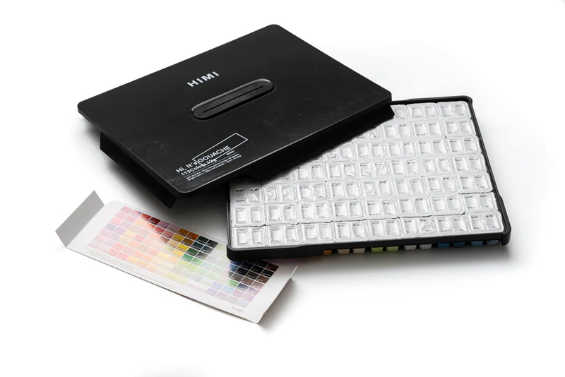 HIMI Twin Cup Gouache Set 112 Black - 4