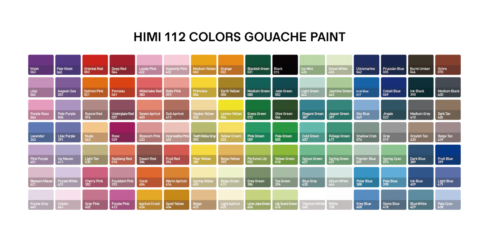 HIMI Twin Cup Gouache Set 112 Black - 5