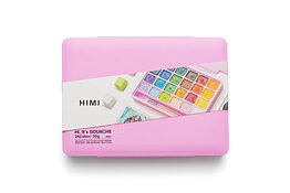 HIMI Jelly Cup Gouache Set 24+3 Brushes Pink