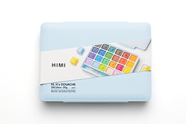 HIMI Jelly Cup Gouache Set 24+3 Brushes Ice Blue