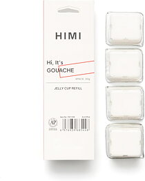 HIMI Jelly Cup Gouache Refill 4-Pack Titanium White