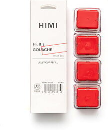 HIMI Jelly Cup Gouache Refill 4-Pack Oriental Red