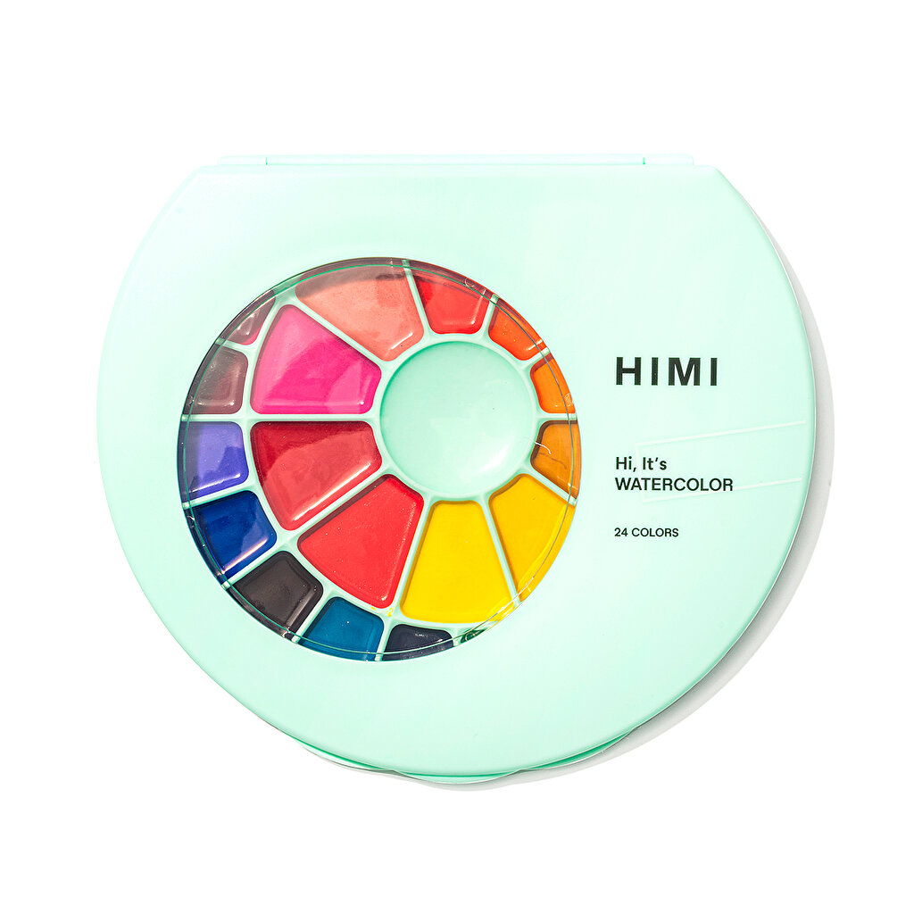 HIMI Semi-Moist Watercolour Set - 24, Pans Green Edition
