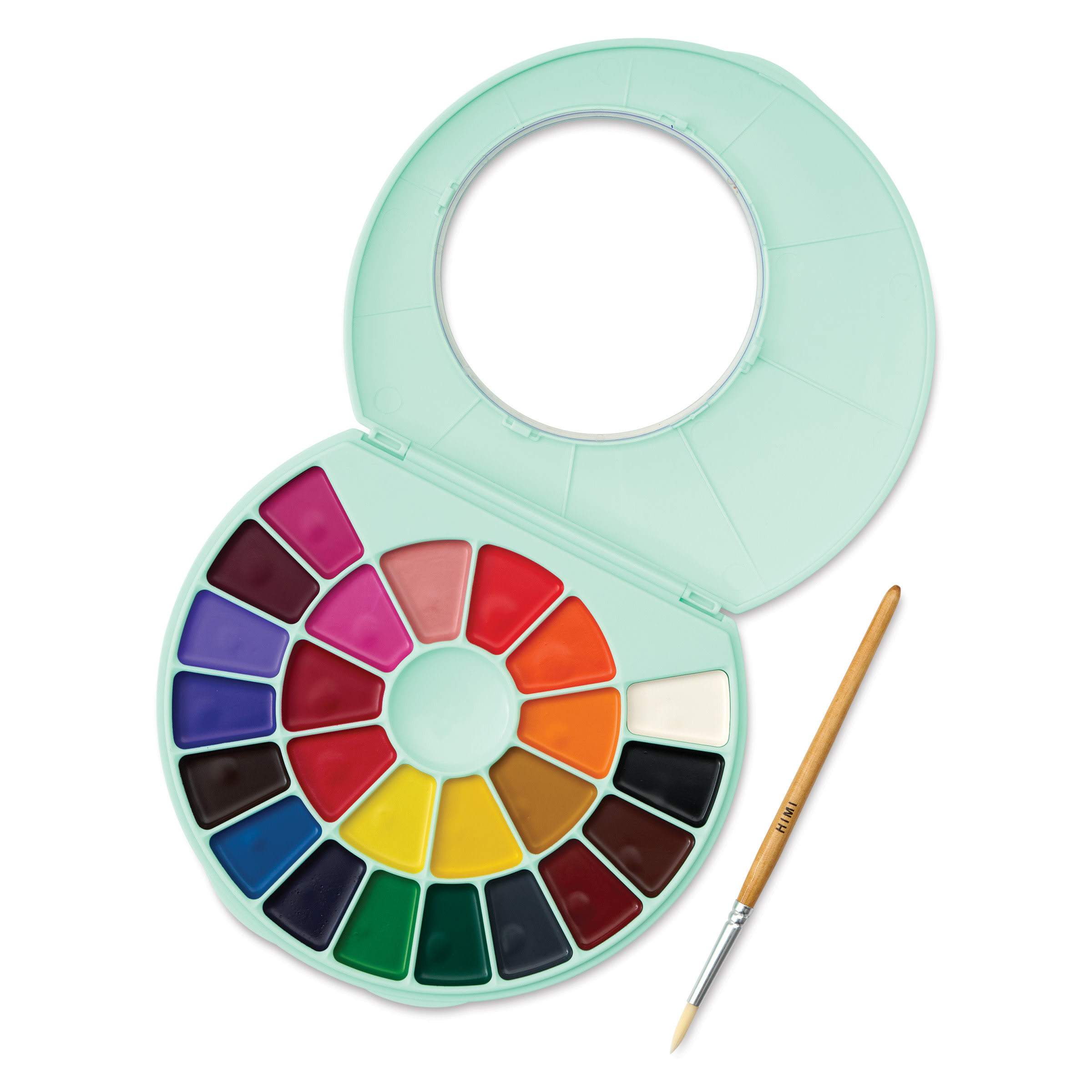 HIMI Semi-Moist Watercolour Set - 24, Pans Green Edition - 3