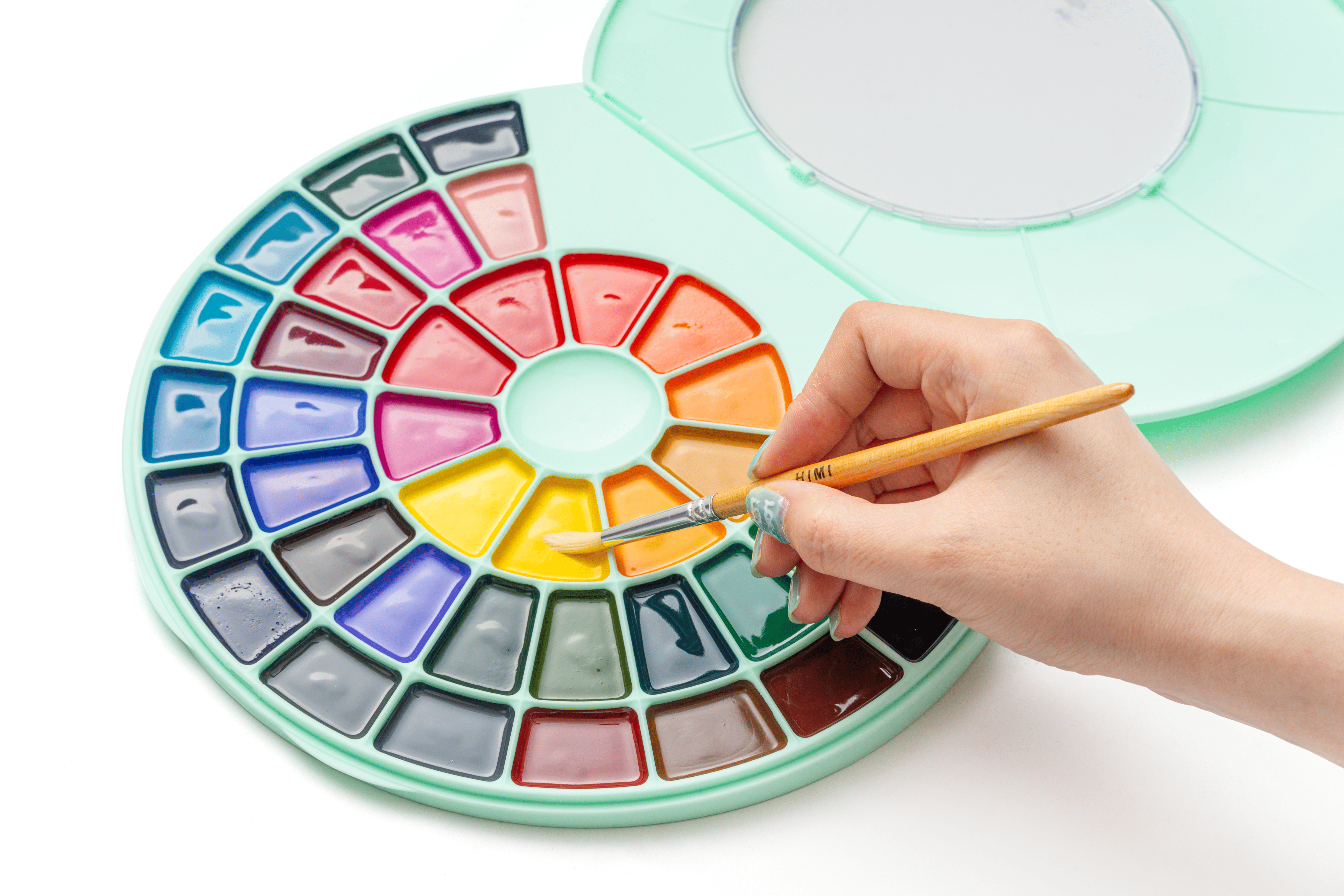 HIMI Semi-Moist Watercolour Set - 38, Pans Green Edition - 5