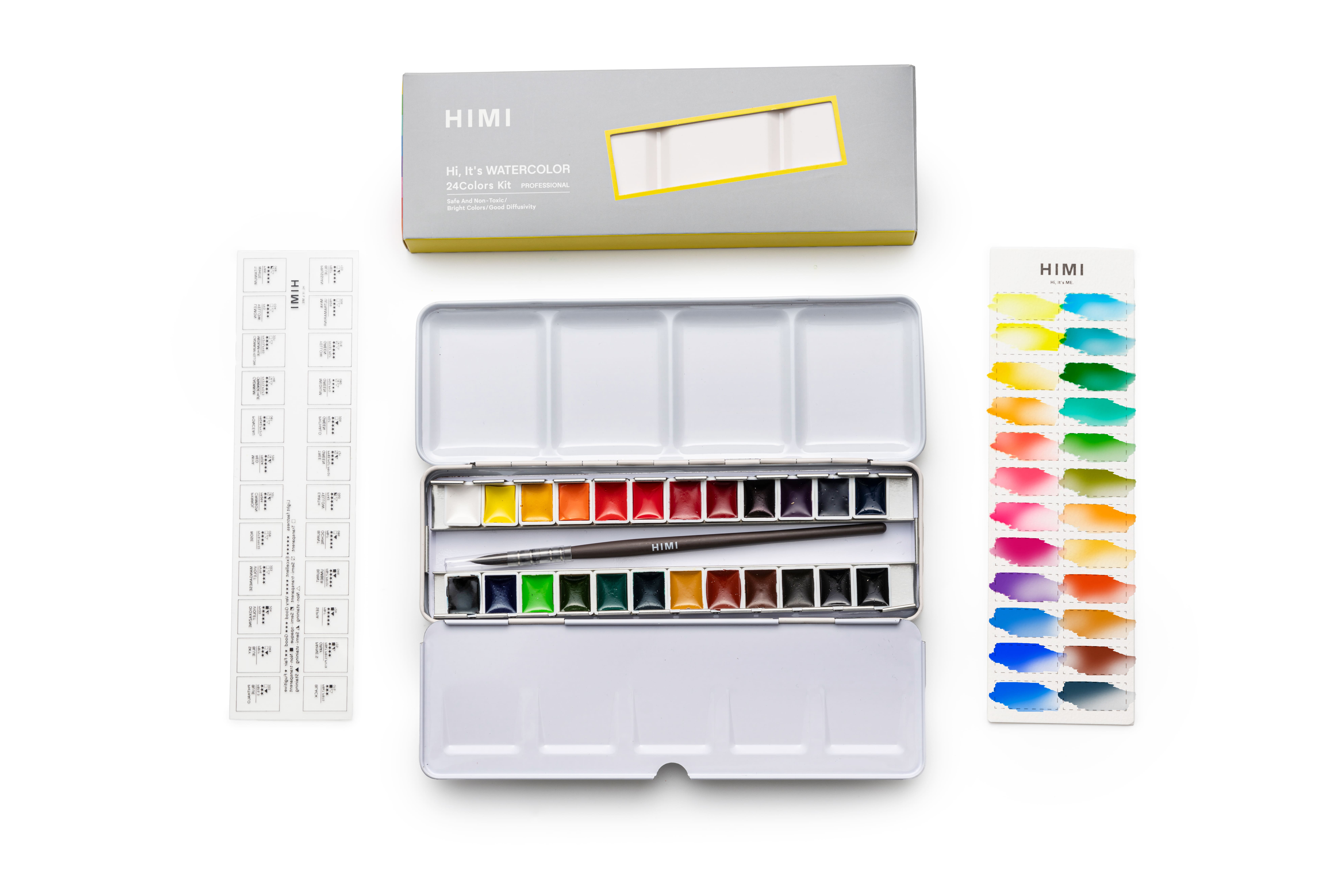 HIMI Watercolour Set - Set 24, Pans - 12