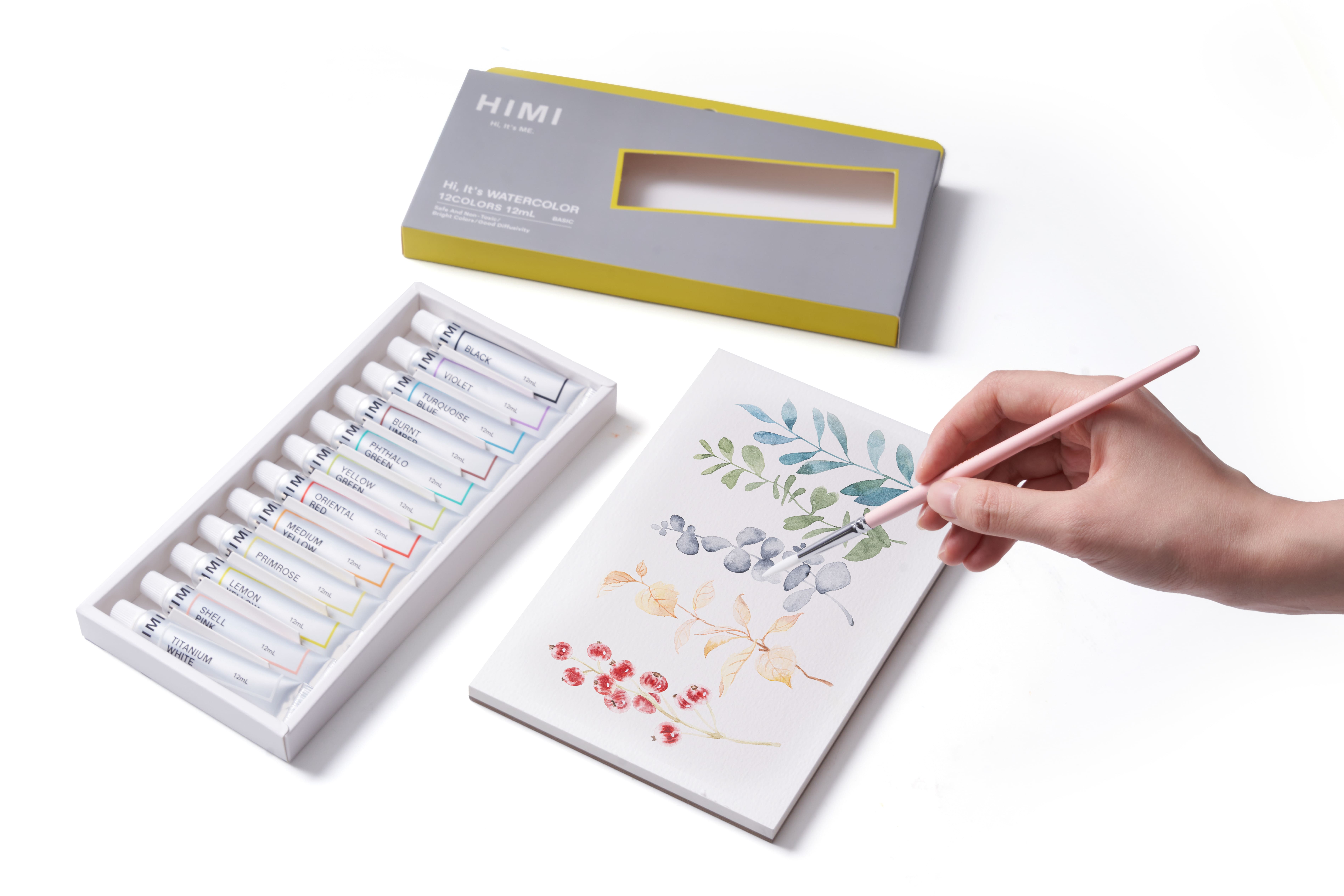 HIMI Watercolour Set - Set 12, 12 ml Tubes - 6