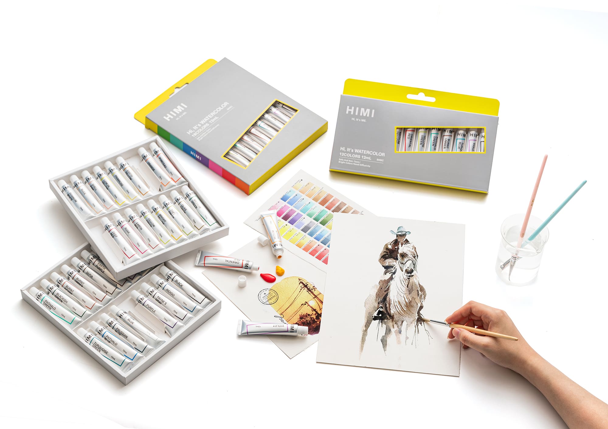 HIMI Watercolour Set - Set 18, 12 ml Tubes - 2