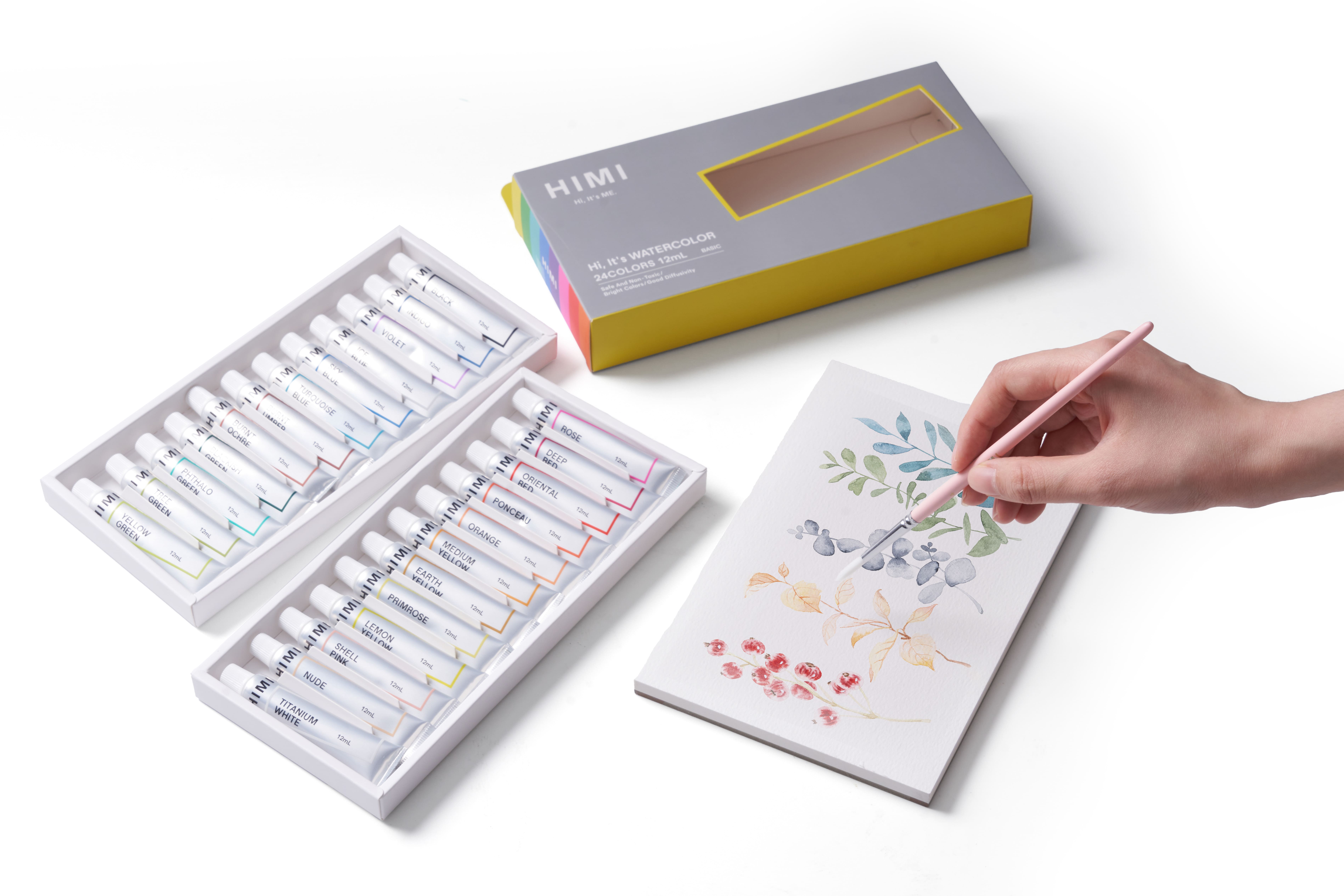 HIMI Watercolour Set - Set 24, 12 ml Tubes - 6