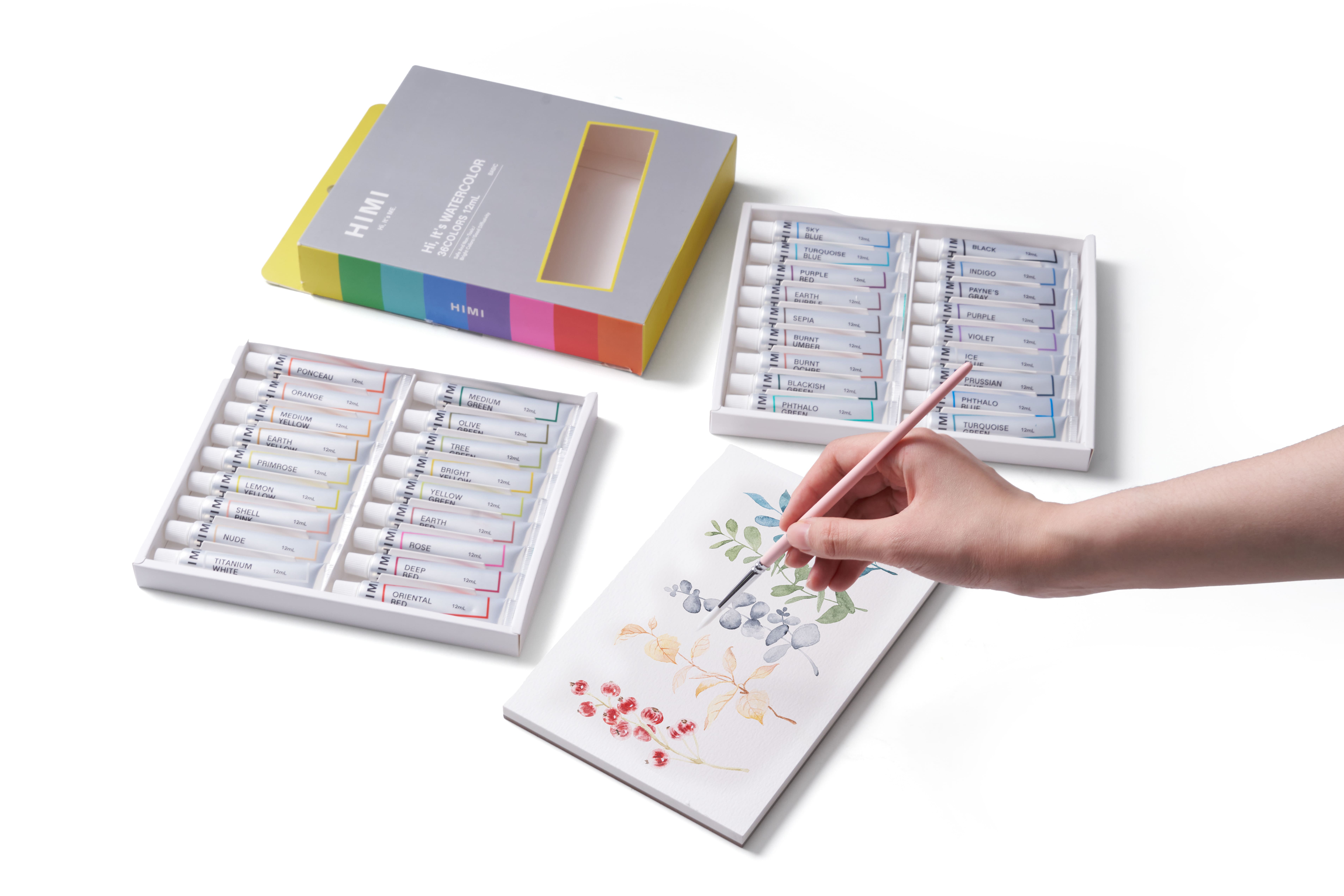 HIMI Watercolour Set - Set 36, 12 ml Tubes - 5
