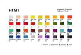HIMI Watercolour Set - Set 36, 12 ml Tubes