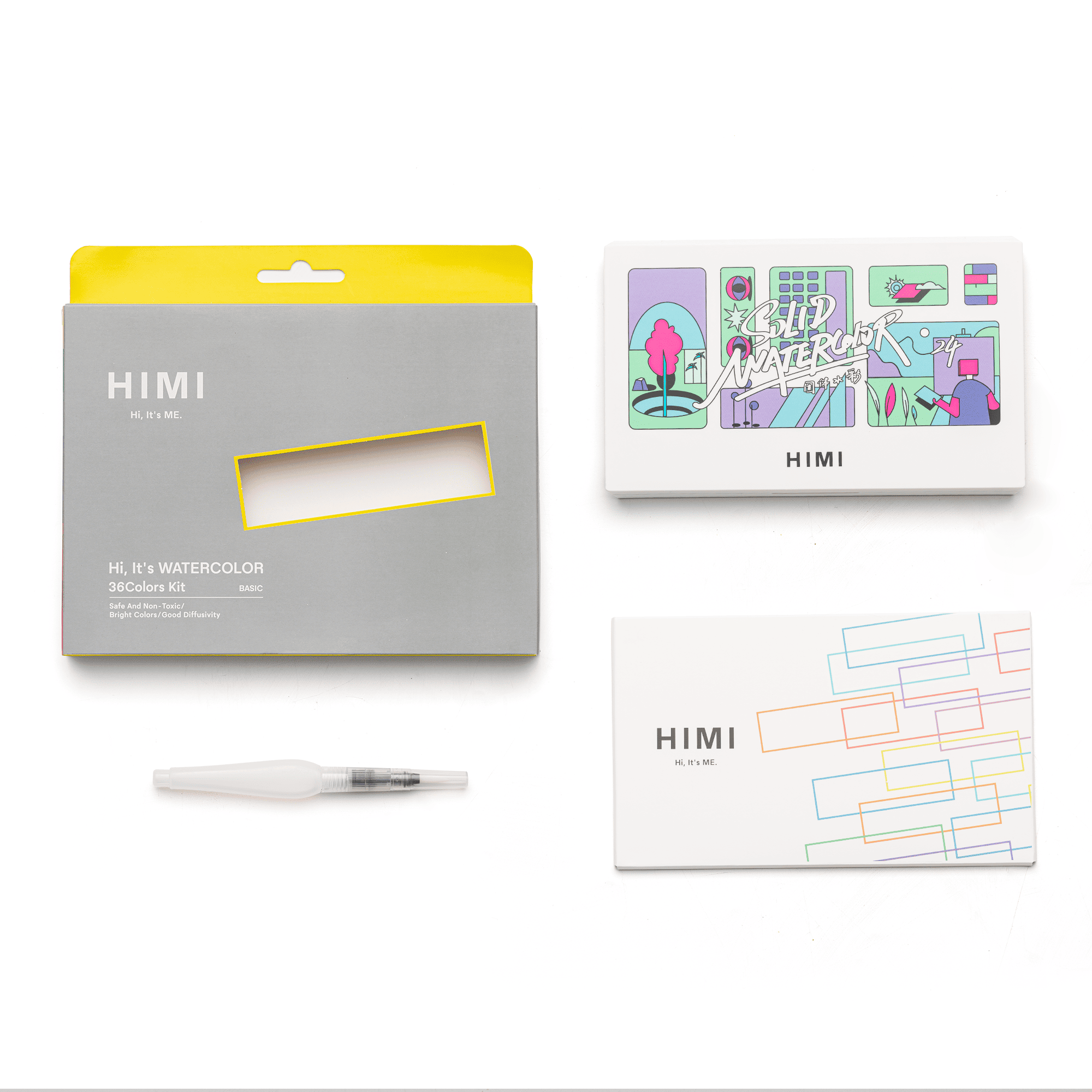 HIMI Watercolour Set - kit 24, Pans - 4