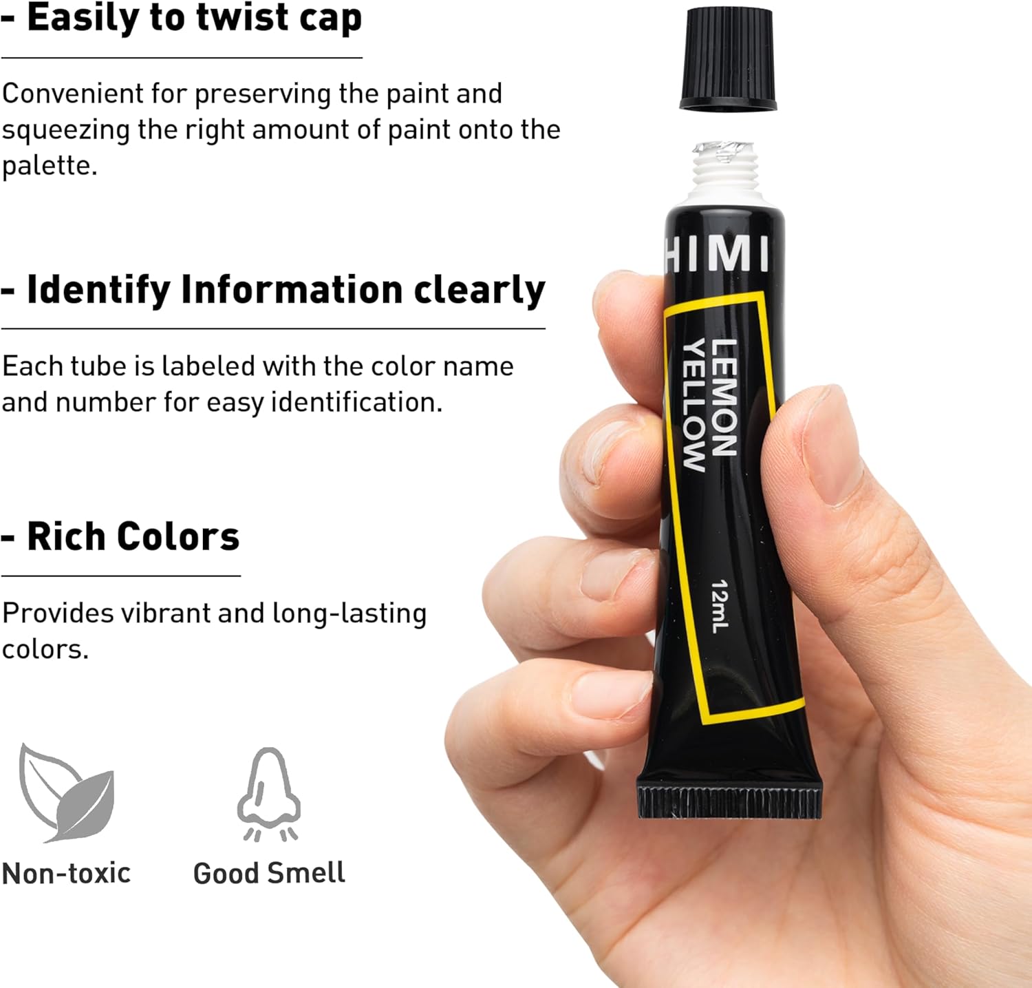 HIMI Acrylic Colour Set 12 x 12 ml - 5