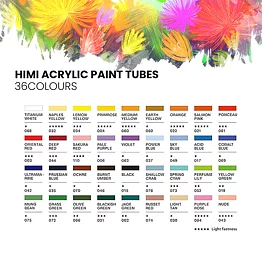 HIMI Acrylic Colour Set 36 x 12 ml