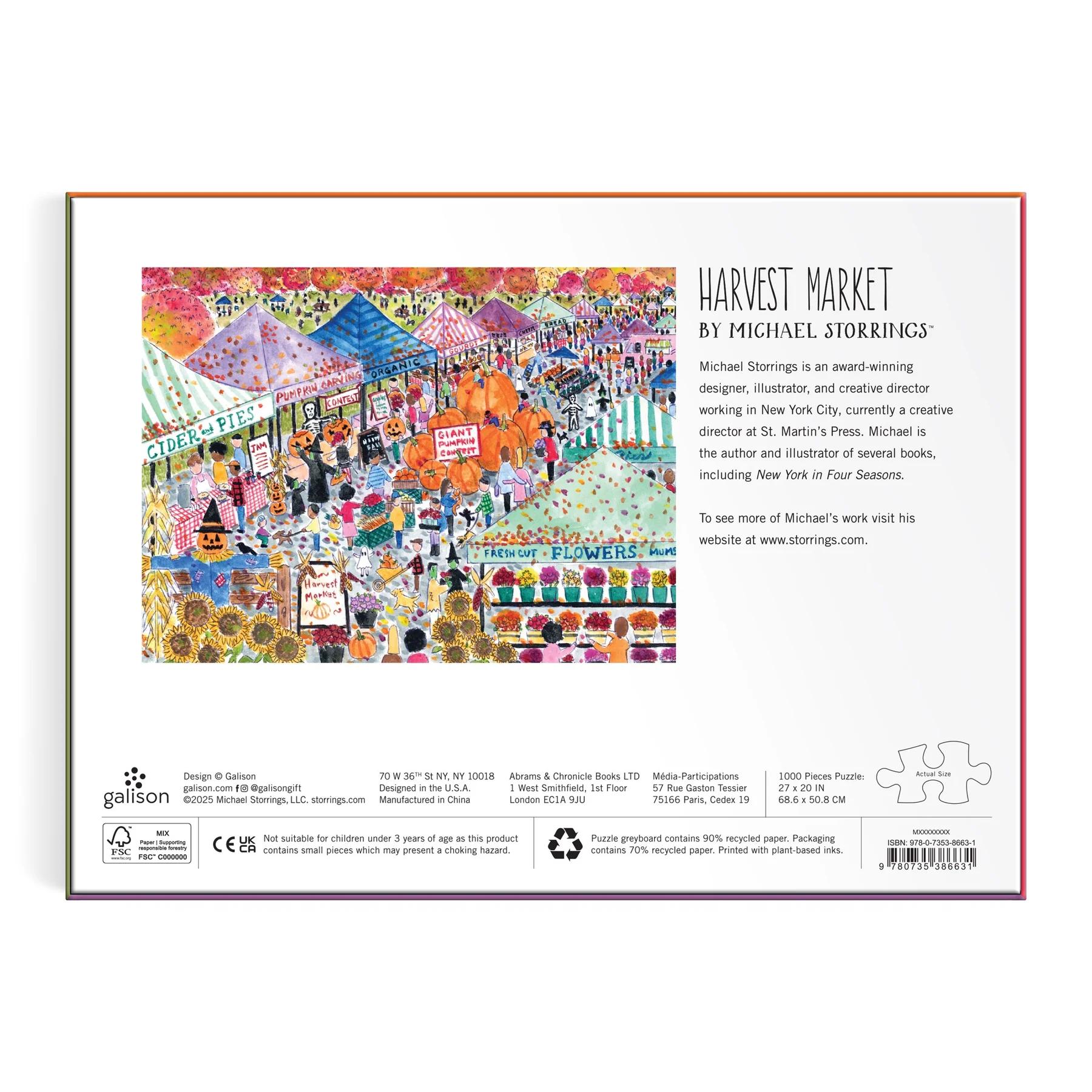 Michael Storrings Harvest Market 1000 Piece Puzzle - 7