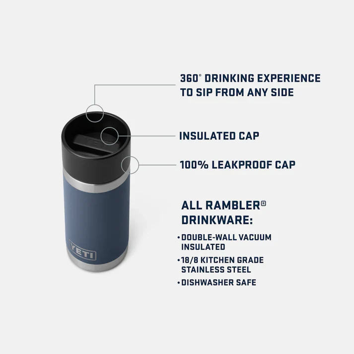 YETI - Rambler Bottle -  vit - 350ml - 4