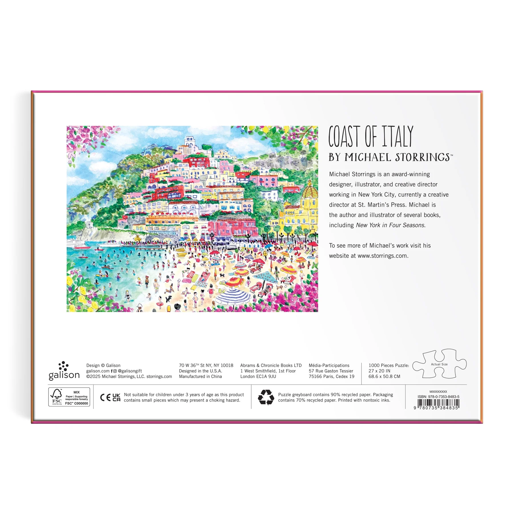 Michael Storrings Coast of Italy 1000 Piece Puzzle - 6