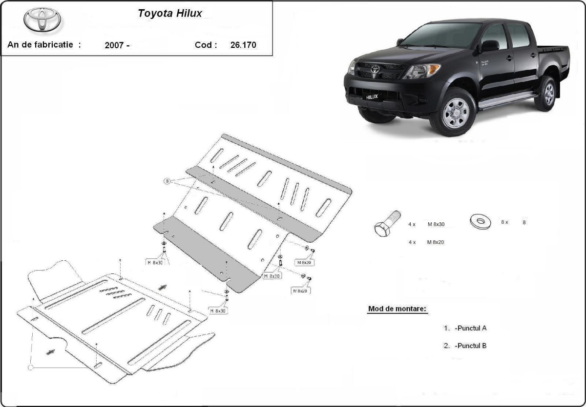Skid plate Steel Engine+ | Toyota Hilux (2004-2015) - 3