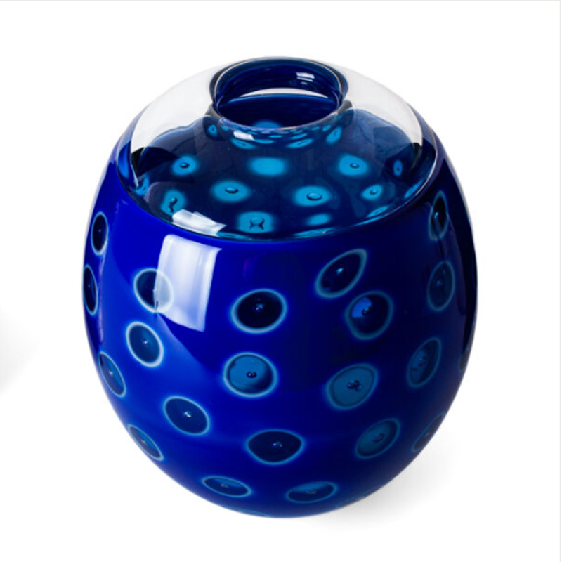 Påfuglvase blå - 2